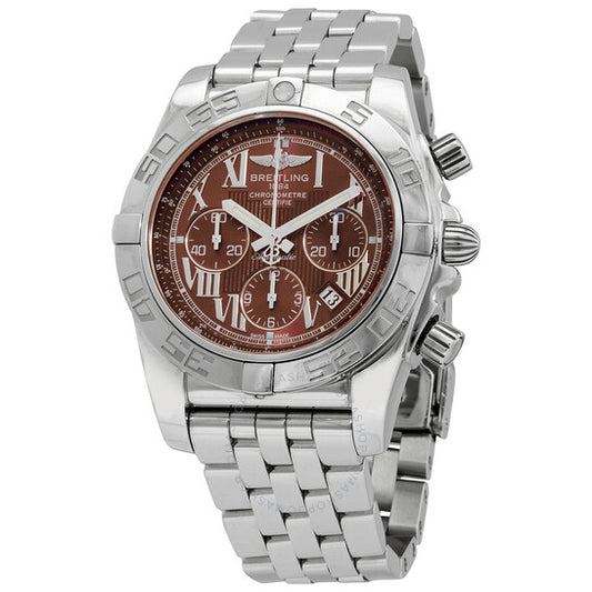Breitling, Chronomat 44 Amber Dial Stainless Steel Automatic Men's Watch AB011012/Q566SS