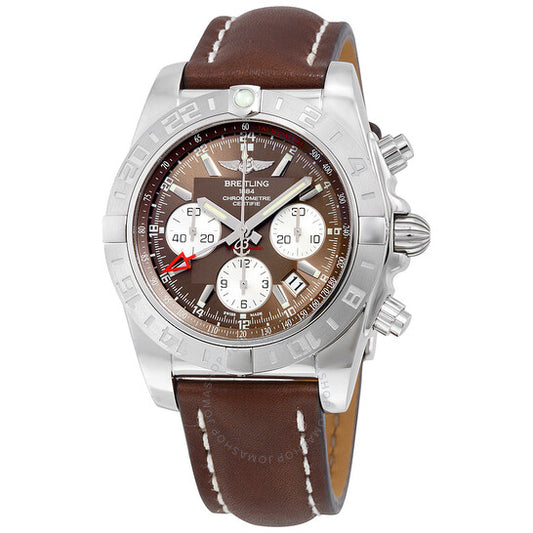 Breitling, Chronomat 44 Automatic Brown Dial Brown Leather Men's Watch AB042011-Q589BRLT
