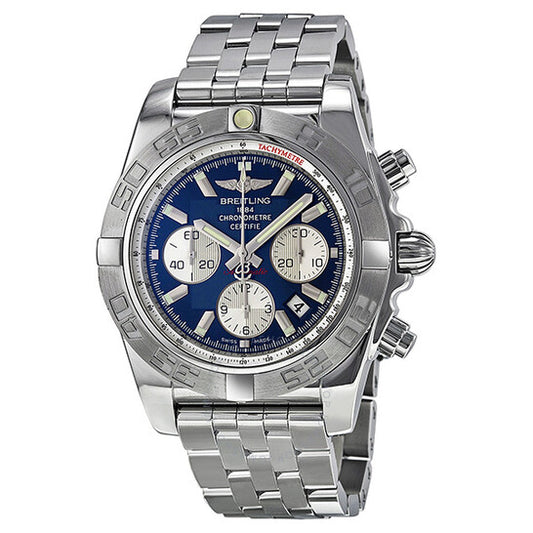 Breitling, Chronomat 44 Automatic Chronograph Blue Dial Stainless Steel Men's Watch AB011011-C788SS