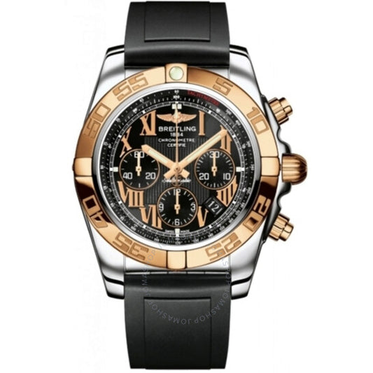 بريتلينغ، ساعة كرونومات 44 كرونوغراف أوتوماتيكية للرجال بمينا أسود CB011012/B957.134S.A20D.2
