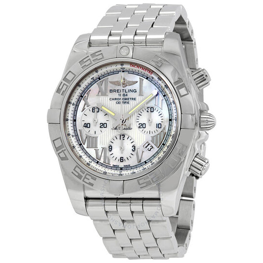 Breitling, Chronomat 44 Chronograph Automatic Chronometer Mother of Pearl Dial Men's Watch AB011012-A691SS