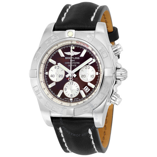 Breitling, Chronomat 44 Dial Black Leather Men's Watch AB011011-Q575BKLT