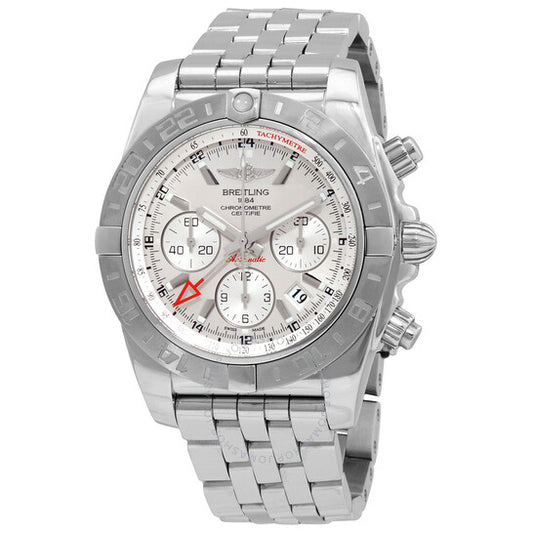 Breitling, Chronomat 44 GMT Chronograph Automatic Chronometer Silver Dial Men's Watch