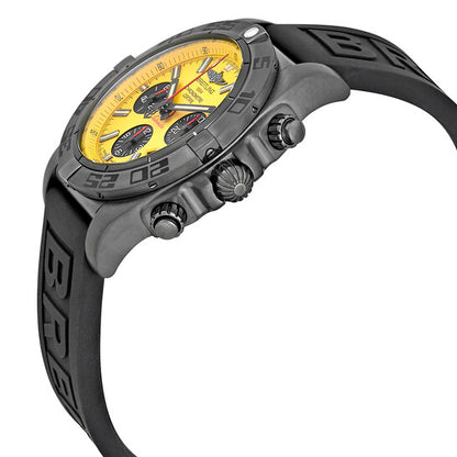 ساعة بريتلينغ كرونومات 44 أوتوماتيكية للرجال بمينا أصفر