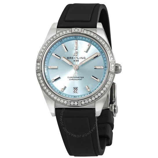 Breitling, Chronomat Automatic Diamond Ice Blue Dial Ladies Watch