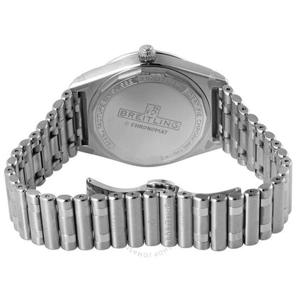 ساعة بريتلينج كرونومات أوتوماتيكية للسيدات بمينا أبيض