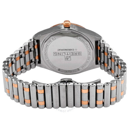 ساعة بريتلينج كرونومات أوتوماتيكية للسيدات بمينا أبيض