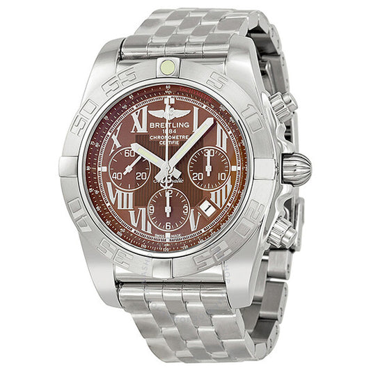 Breitling, Chronomat B01 Brown Dial Stainless Steel Men's Watch AB011011-Q566SS