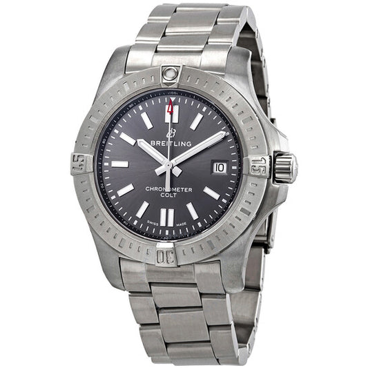 ساعة بريتلينغ كرونومات كولت أوتوماتيكية كرونوميتر تمبست رمادية اللون للرجال