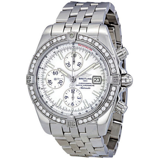 Breitling, Chronomat Mother of Pearl Dial Diamond Bezel Men's Watch A1335653-A569SS