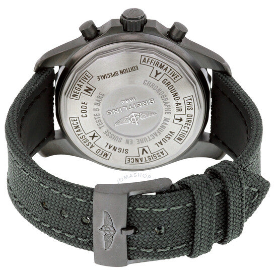 ساعة بريتلينغ كرونوسبيس ميليتاري للرجال بمينا أسود M7836622-BD39GCVT