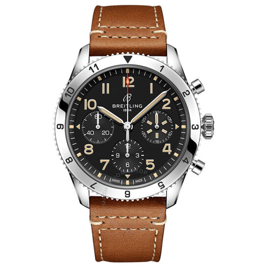 Breitling, Classic AVI Chronograph 42 P-51 Mustang Automatic Chronometer Black Dial Men's Watch