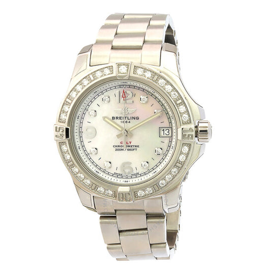 ساعة بريتلينج كولت 36 للسيدات بمينا من عرق اللؤلؤ وستانلس ستيل