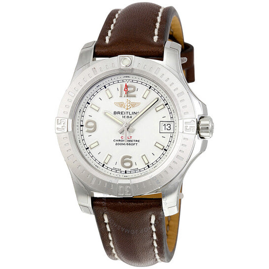 Breitling, Colt 36 Silver Dial Ladies Watch A7438911-G803BRLT