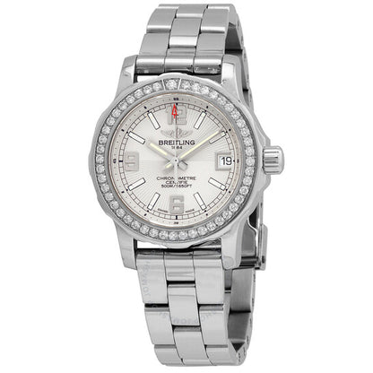 Breitling, Colt Quartz Diamond Silver Dial Ladies Watch A7738753/G765.158A