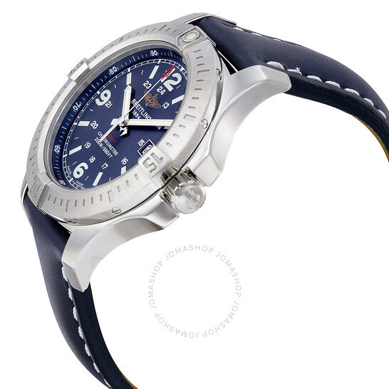 Breitling, Colt Blue Dial Blue Leather Men's Watch A7438811-C907BLLT