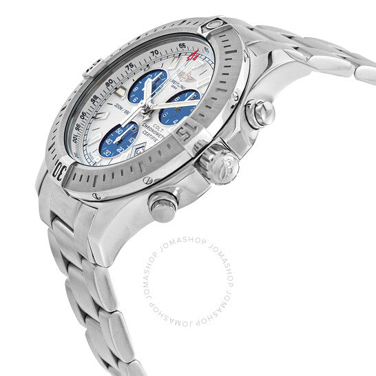 ساعة بريتلينغ كولت كرونوغراف 44 للرجال بمينا فضي