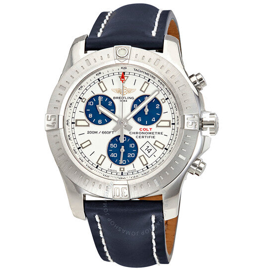 ساعة بريتلينغ كولت كرونوغراف للرجال بمينا فضية A7338811-G790BLLD