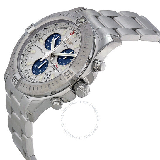 ساعة بريتلينج كولت كرونوغراف للرجال بمينا فضية A7338811-G790SS