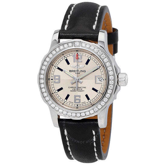 Breitling, Colt Lady Silver Dial Diamond Bezel Ladies Watch