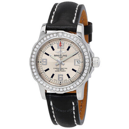 Breitling, Colt Lady Silver Dial Diamond Bezel Ladies Watch