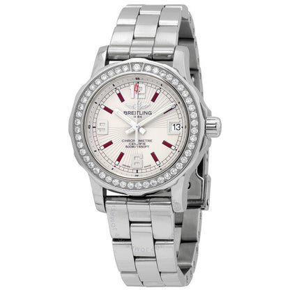 ساعة بريتلينج كولت كوارتز دايموند فضية للنساء