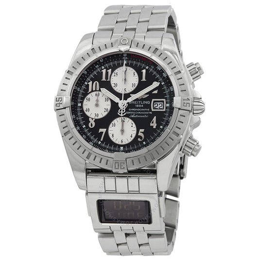 Breitling, Co-Pilot Chronograph Automatic Analog-Digital Chronometer Black Dial Men's Watch