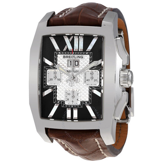 ساعة بريتلينج كرونوغراف أوتوماتيكية للرجال من بنتلي بمينا أسود