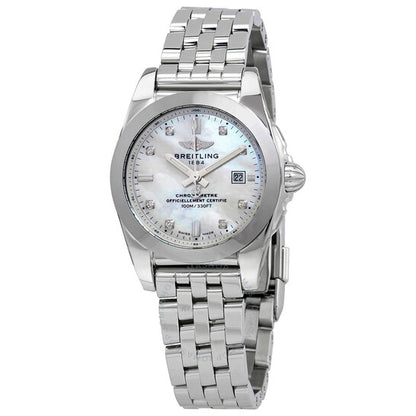Breitling, Galactic 29 Sleek Diamond Silver Dial Ladies Watch
