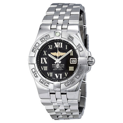 Breitling, Galactic 30 Black Dial Stainless Steel Ladies Watch