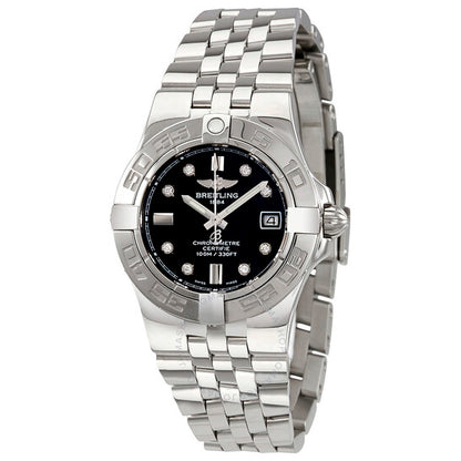 Breitling, Galactic 30 Black Diamond Dial Ladies Watch A71340L2-BA14SS