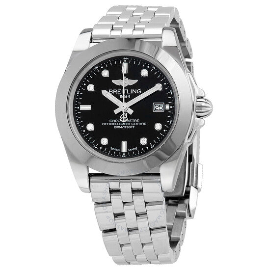 ساعة بريتلينغ جالاكتيك 32 الأنيقة المصنوعة من الكوارتز والألماس