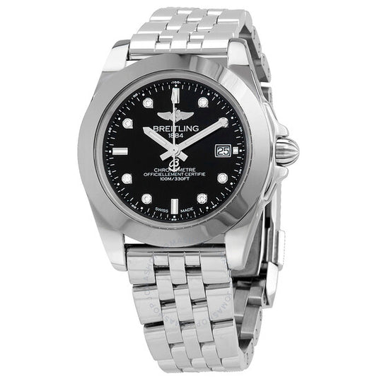 ساعة بريتلينغ جالاكتيك 32 الأنيقة المصنوعة من الكوارتز والألماس