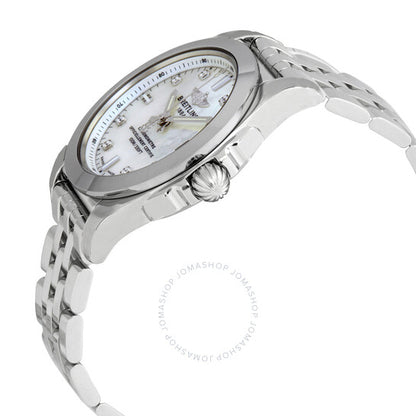 ساعة بريتلينج جالاكتيك 36 كوارتز كرونومتر مرصعة بالألماس للسيدات