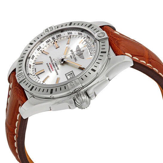 ساعة بريتلينج جالاكتيك أوتوماتيك للرجال بمينا فضي