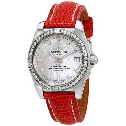 Breitling, Galactic Mother of Pearl Diamond Dial Ladies Watch