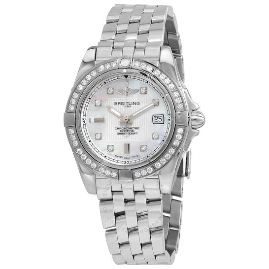 ساعة بريتلينج جالاكتيك كوارتز كرونومتر دايموند للسيدات A71356LA/A708