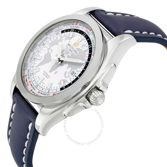 Breitling, Galactic Unitime Antarctica White Dial Men's Watch WB3510U0-A777BLLD