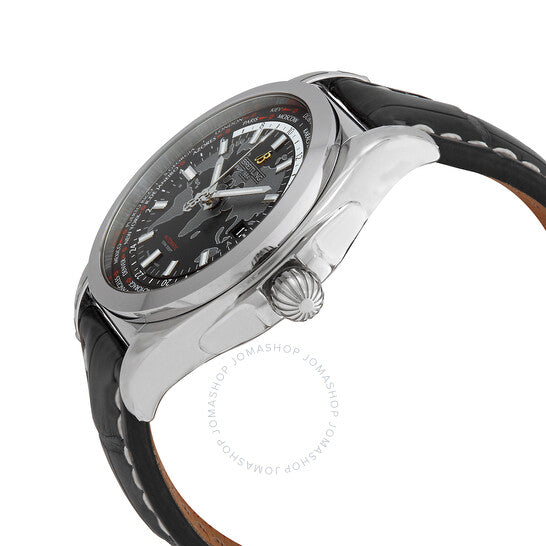 Breitling, Galactic Unitime Black Leather Men's Watch WB3510U4-BD94BKCD