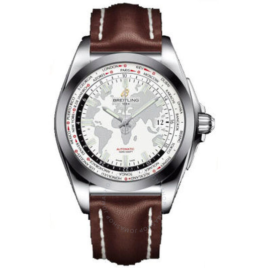 Breitling, Gatactic Unitime White Dial Dark Brown leather Men's Watch WB3510U0-A777DBRLD