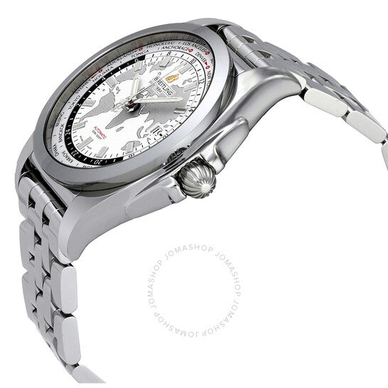 Breitling, Galactic Unitime Automatic White Dial Men's Watch WB3510U0-A777SS