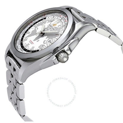 Breitling, Galactic Unitime Automatic White Dial Men's Watch WB3510U0-A777SS