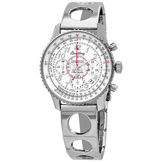 Breitling, Montbrillant 01 White Dial Automatic Men's Chronograph Watch AB013112/G735SS