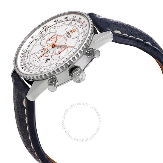 ساعة بريتلينغ، مونبريانت كرونوغراف أوتوماتيكية للرجال بمينا فضي