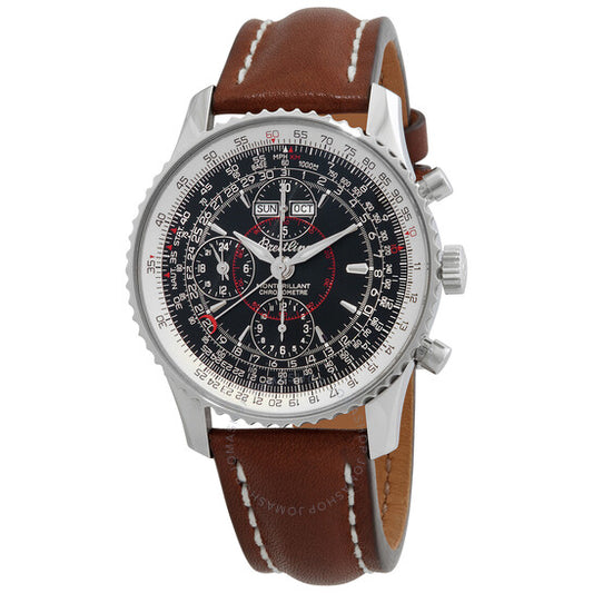 Breitling, Montbrillant Datora Chronograph Automatic Black Dial Men's Watch
