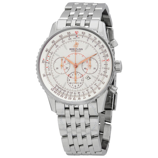 Breitling, Montbrilliant Chronograph Automatic Silver Dial Men's Watch