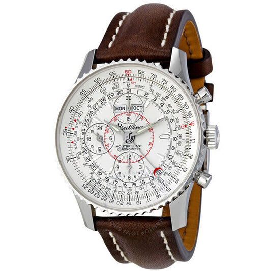 ساعة بريتلينغ، مونبريانت داتورا أوتوماتيكية للرجال بمينا فضي A2133012-G518BRLT