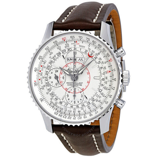 Breitling, Montbrilliant Datora Silver Dial Chronograph Men's Watch A2133012-G518BRLD