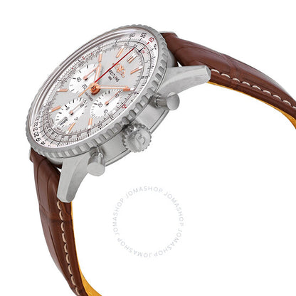 Breitling, Navitime Chronograph Automatic Chronometer Silver Dial Men's Watch