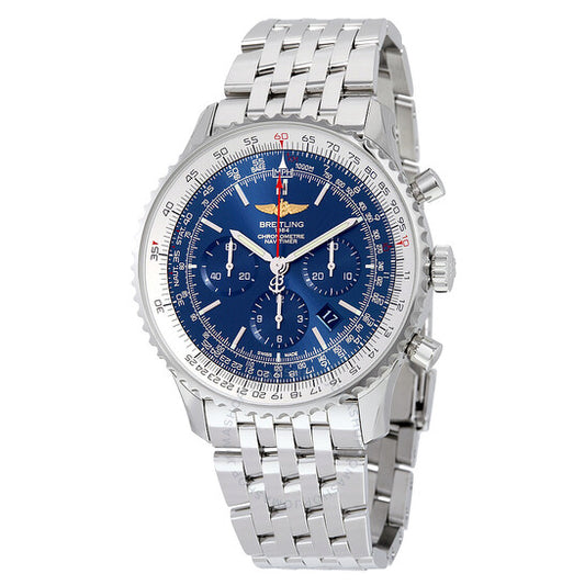 Breitling, Navitimer 01 46MM Chronograph Aurora Blue Dial Stainless Steel Men's Watch AB012721-C889SS